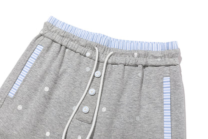 13DE MARZO Patchwork Polka Dot Sweatpants