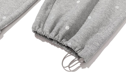 13DE MARZO Patchwork Polka Dot Sweatpants