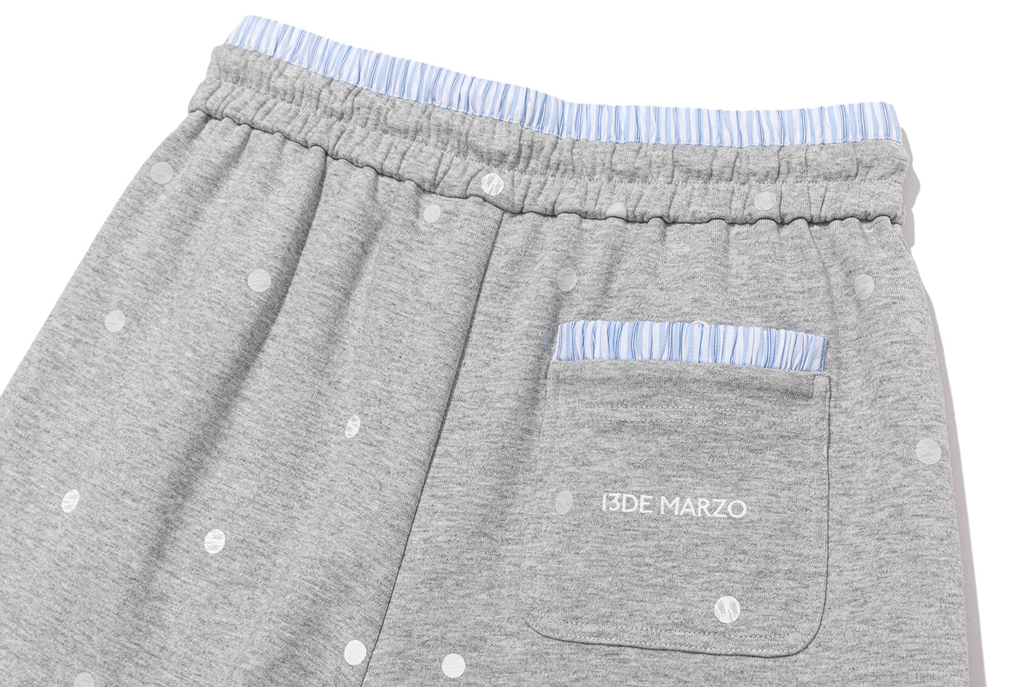 13DE MARZO Patchwork Polka Dot Sweatpants