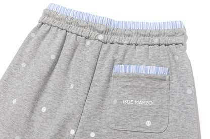 13DE MARZO Patchwork Polka Dot Sweatpants