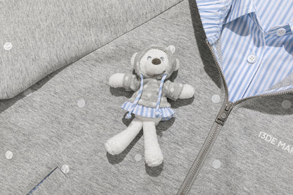13DE MARZO Patchwork Polka Dot Sweatshirt