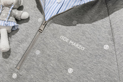 13DE MARZO Patchwork Polka Dot Sweatshirt
