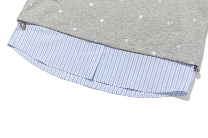 13DE MARZO Patchwork Polka Dot Sweatshirt