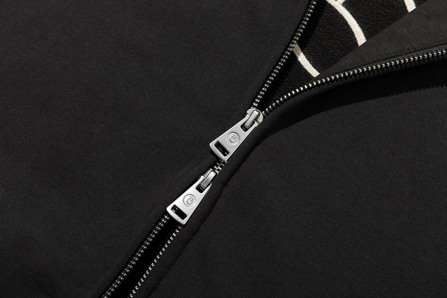 13DE MARZO Lumi Star Bear Zip Hoodie Dark Grey