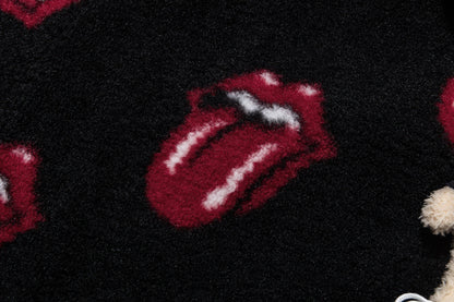 13DE MARZO Rolling Stones All-Over Print Coat Black