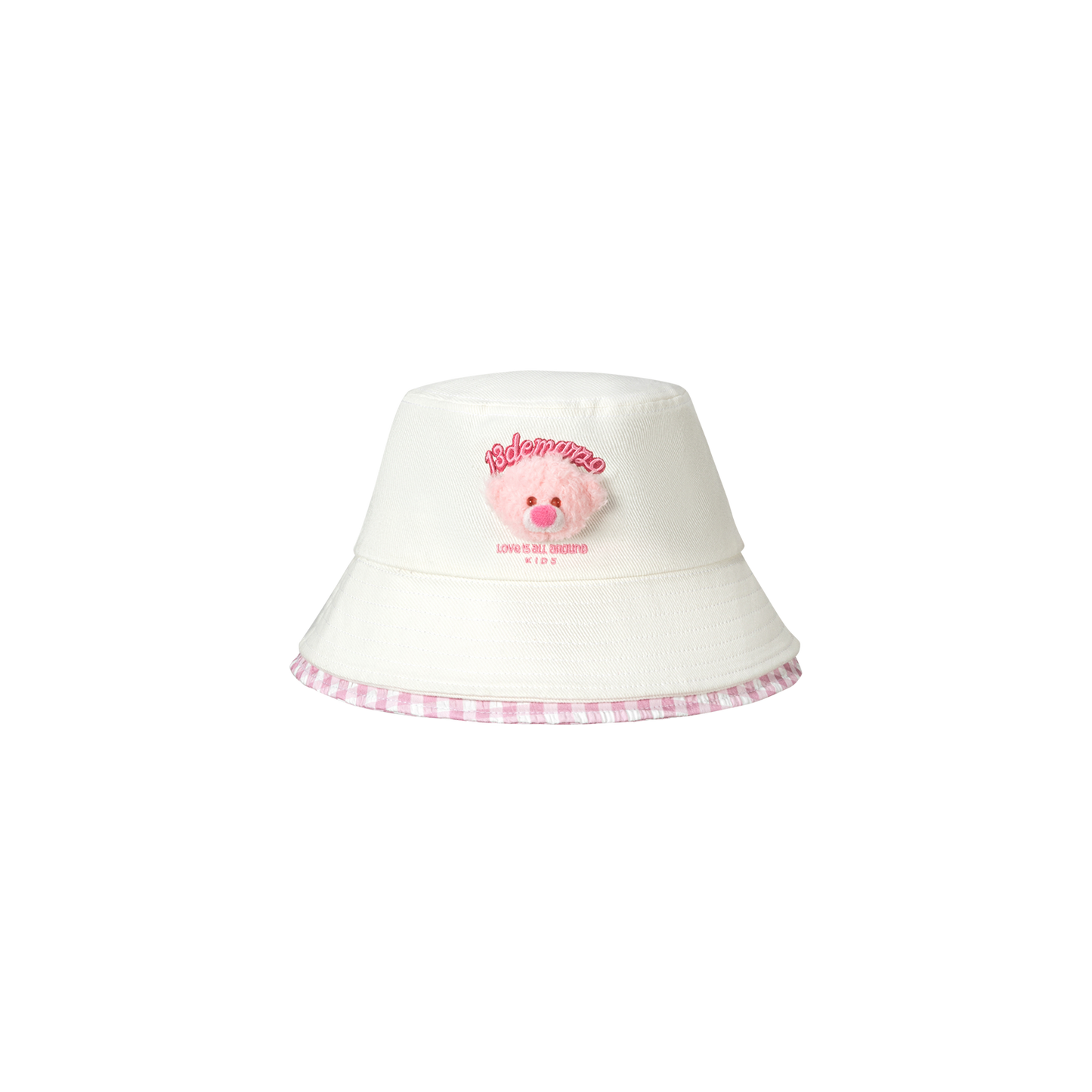13DE MARZO BabyBear Bucket Hat White