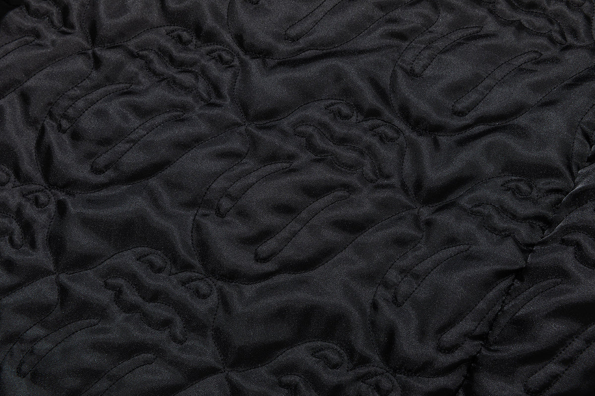 13DE MARZO Rolling Stones All-Over Print Coat Black