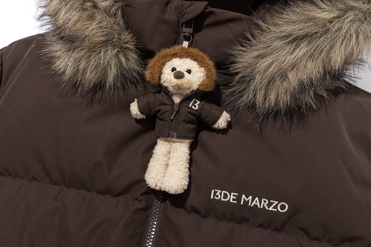 13DE MARZO Doozoo Short Down Jacket Brown
