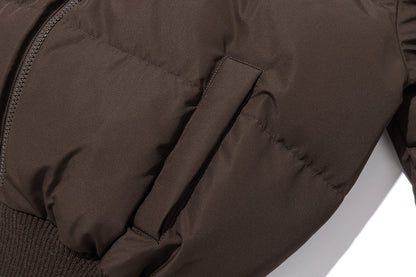 13DE MARZO Doozoo Short Down Jacket Brown