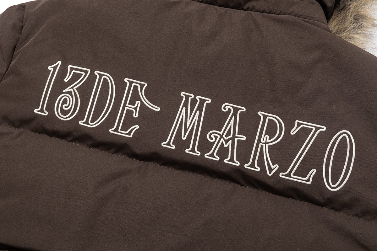 13DE MARZO Doozoo Short Down Jacket Brown
