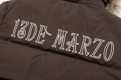 13DE MARZO Doozoo Short Down Jacket Brown