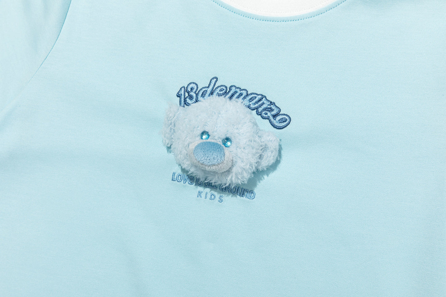 13DE MARZO BabyBear Round Neck T-shirt Blue
