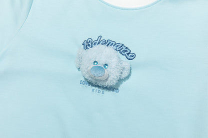 13DE MARZO BabyBear Round Neck T-shirt Blue