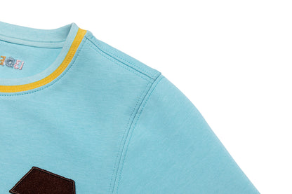 13DE MARZO BabyBear Town Illustration T-shirt Blue
