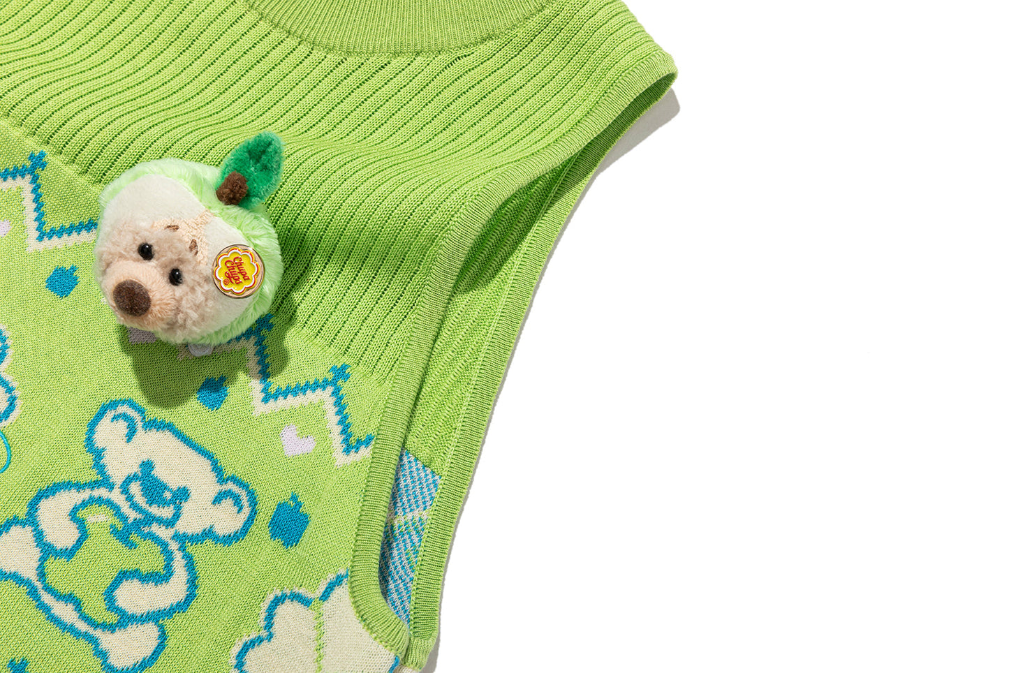 13DE MARZO Candy Color Knitted Vest Green