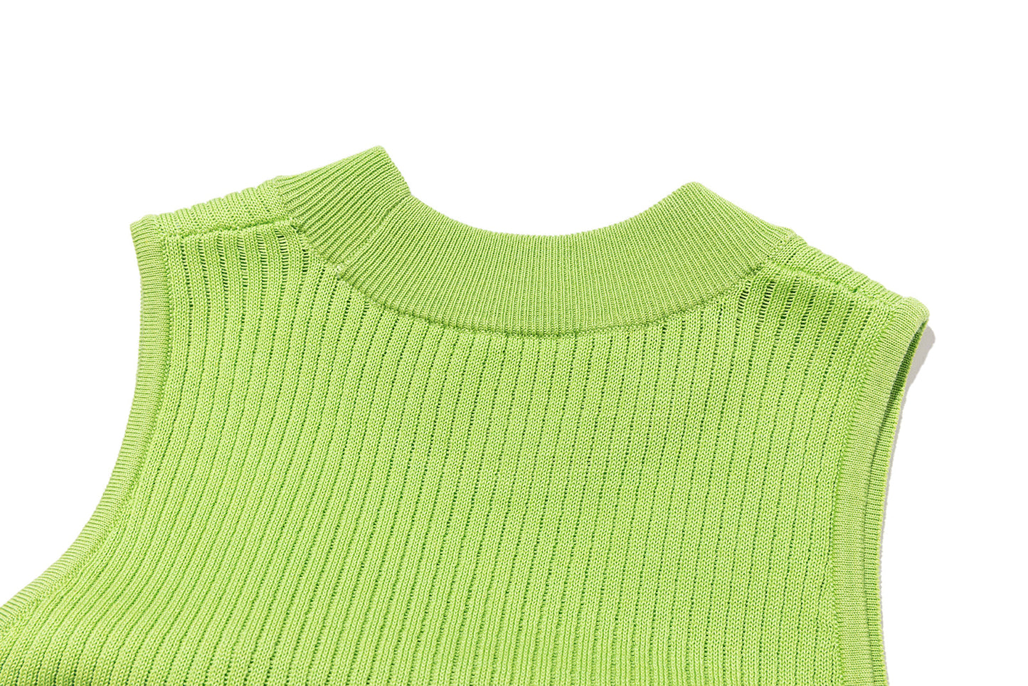 13DE MARZO Candy Color Knitted Vest Green