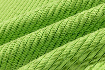 13DE MARZO Candy Color Knitted Vest Green