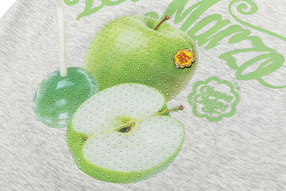 13DE MARZO Fruit Illustration Fitted T-shirt Grey