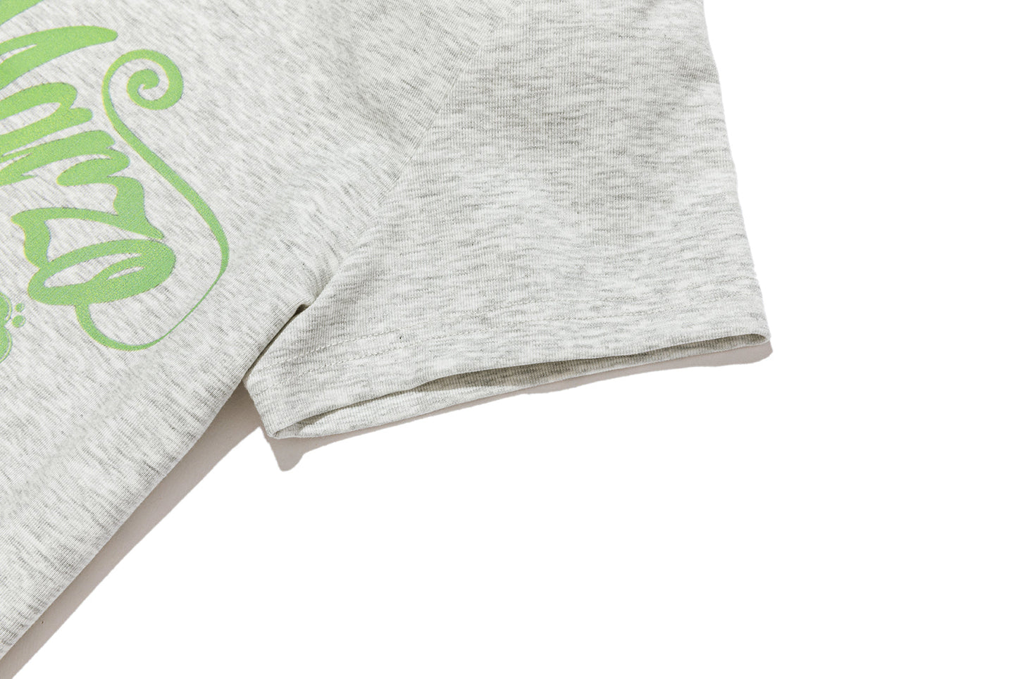 13DE MARZO Fruit Illustration Fitted T-shirt Grey