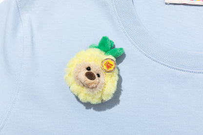 13DE MARZO x Chupa Chups Bear Print with Rhinestone T-shirt Blue