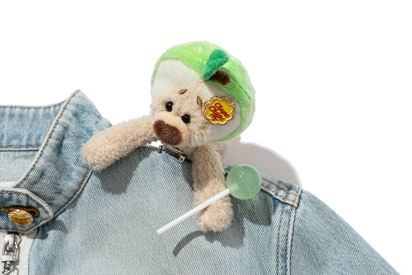 13DE MARZO x Chupa Chups Zip-Up Denim Jacket Blue