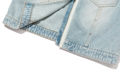 13DE MARZO x Chupa Chups Zip-Up Denim Jacket Blue