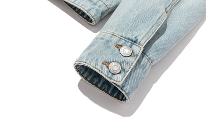 13DE MARZO x Chupa Chups Zip-Up Denim Jacket Blue