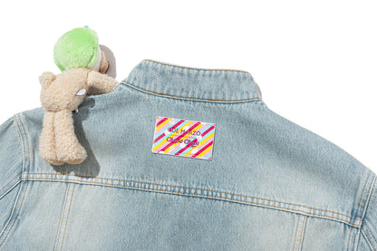 13DE MARZO x Chupa Chups Zip-Up Denim Jacket Blue