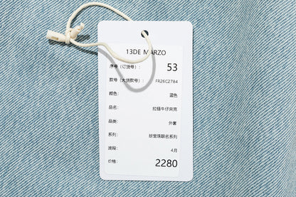 13DE MARZO x Chupa Chups Zip-Up Denim Jacket Blue