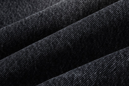 13DE MARZO Ripped Cropped Jeans Black