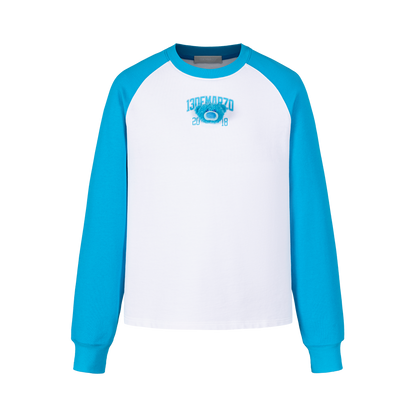 13DE MARZO Doozoo Colour-Blocked Raglan Sleeve Blue