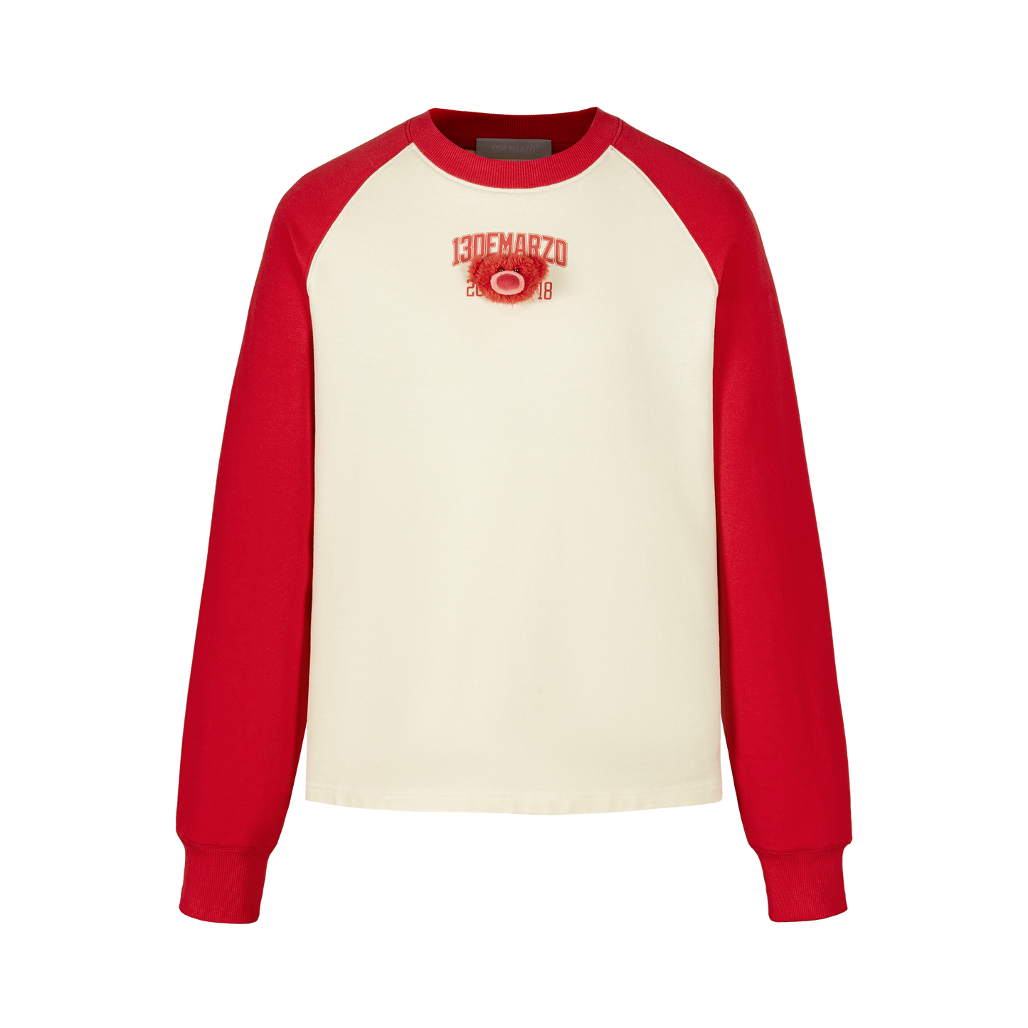 13DE MARZO Doozoo Colour-Blocked Raglan Sleeve Red