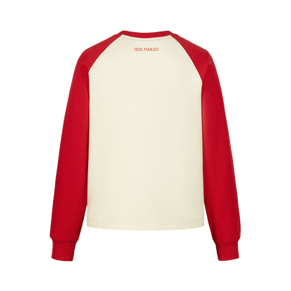 13DE MARZO Doozoo Colour-Blocked Raglan Sleeve Red
