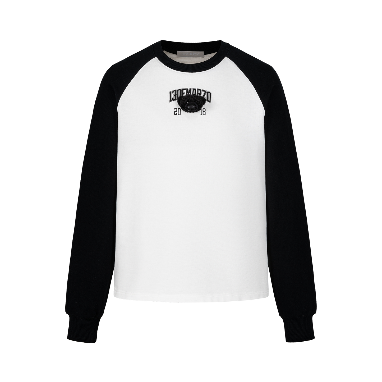 13DE MARZO Doozoo Colour-Blocked Raglan Sleeve Black