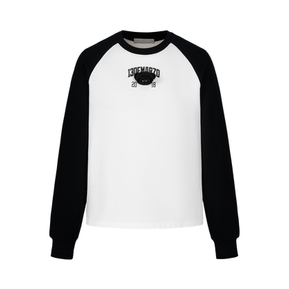 13DE MARZO Doozoo Colour-Blocked Raglan Sleeve Black