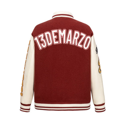 13DE MARZO Doozoo Retro Instruments Baseball Jacket Red