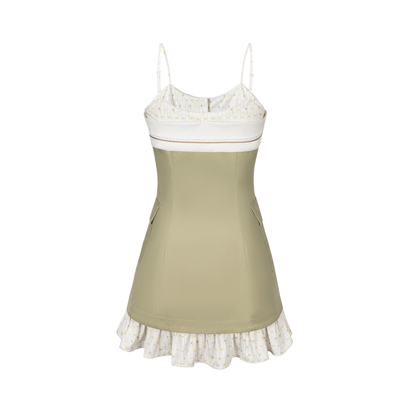 13DE MARZO Two-piece Style Blazer with Badge Dress Khaki