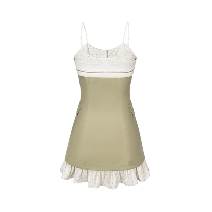 13DE MARZO Two-piece Style Blazer with Badge Dress Khaki