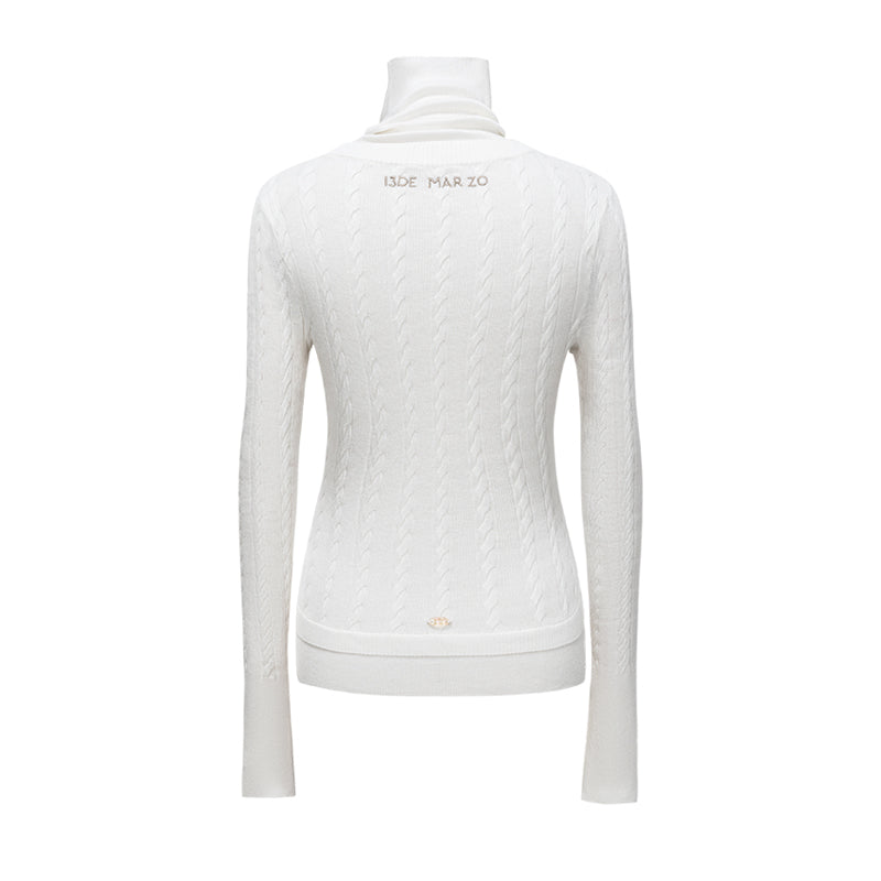 Harry Potter × 13DE MARZO Quidditch Bear High Neck Sweater White