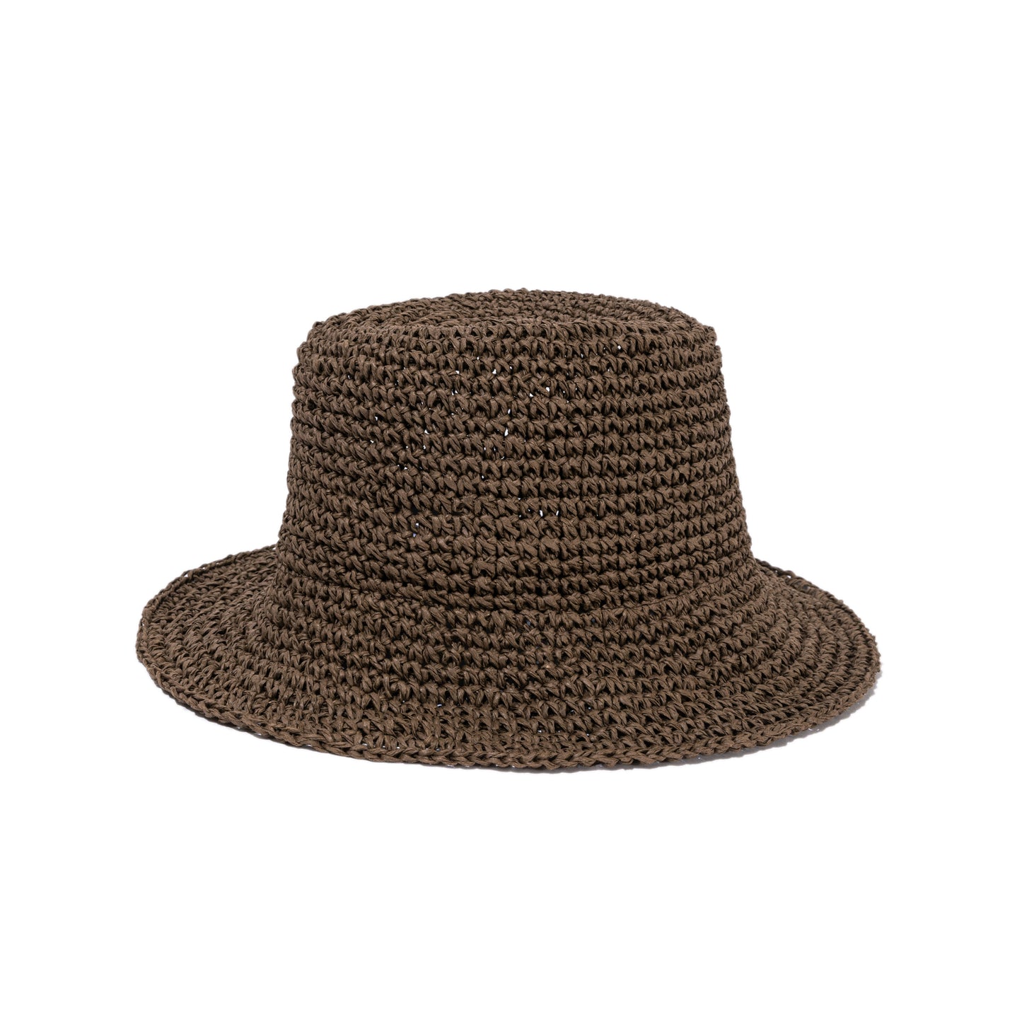 13DE MARZO Woven Straw Hat Brown