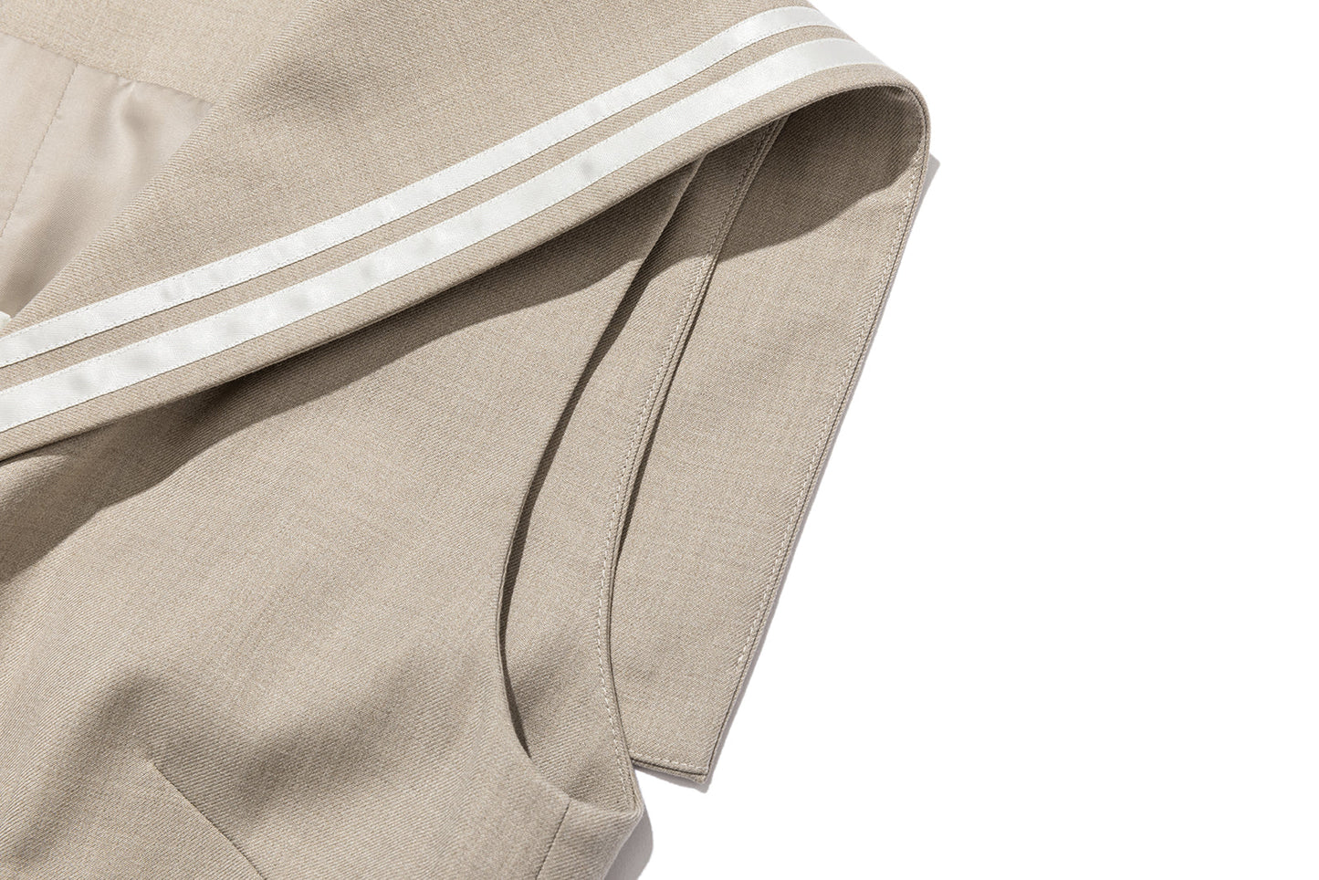 13DE MARZO Sailor Collar Dress Two-Piece Set Khaki