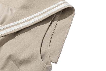 13DE MARZO Sailor Collar Dress Two-Piece Set Khaki