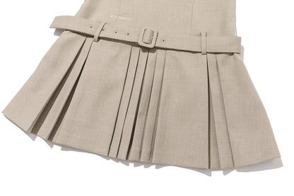 13DE MARZO Sailor Collar Dress Two-Piece Set Khaki