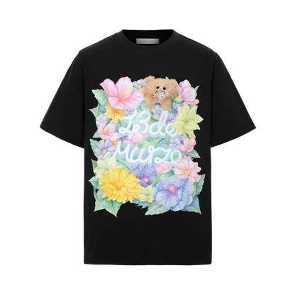 13DE MARZO Butterfly Bush T-shirt Black