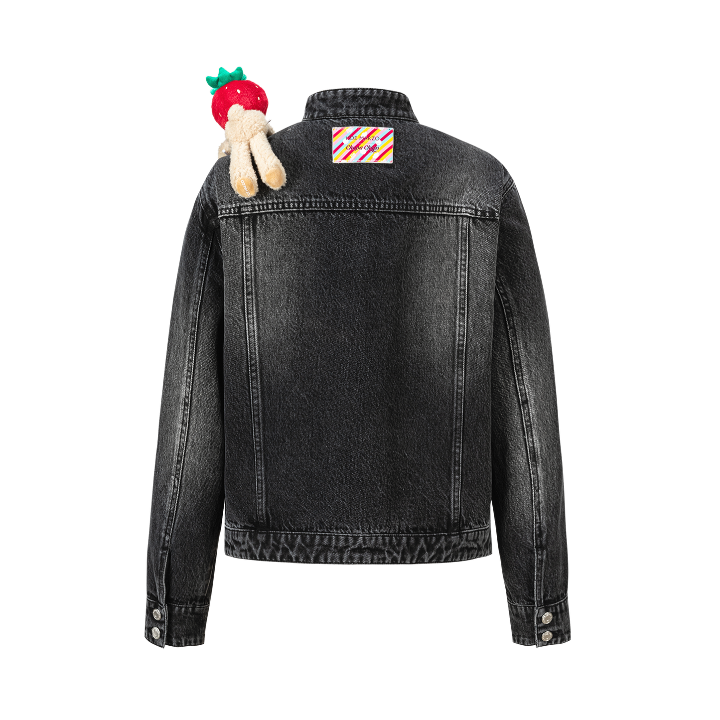 13DE MARZO x Chupa Chups Zip-Up Denim Jacket Black