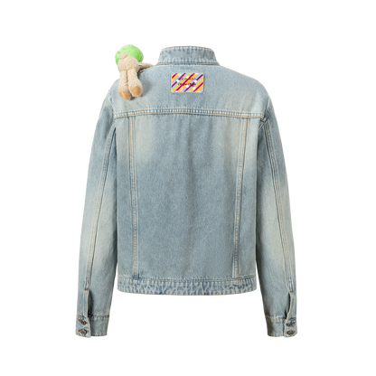 13DE MARZO x Chupa Chups Zip-Up Denim Jacket Blue