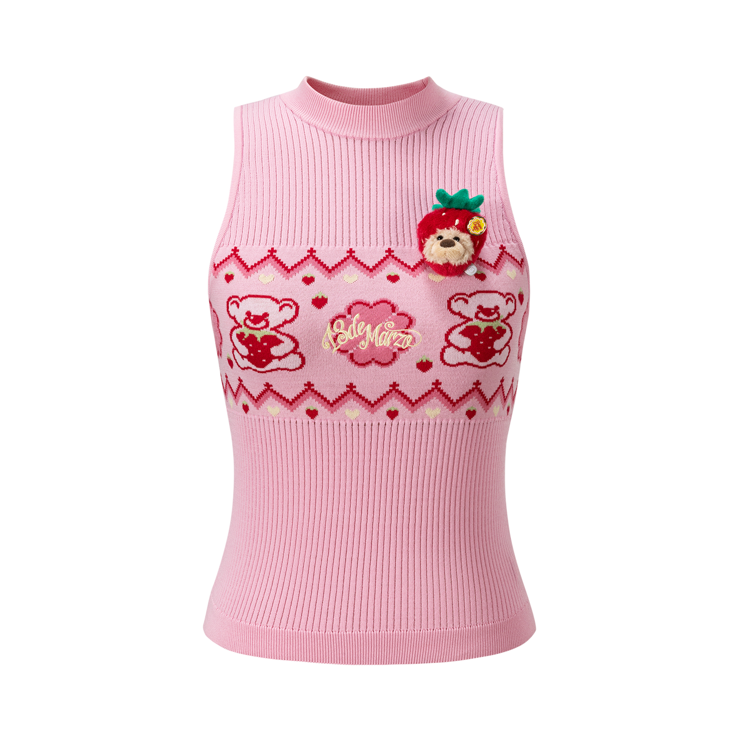13DE MARZO Candy Color Knitted Vest Pink