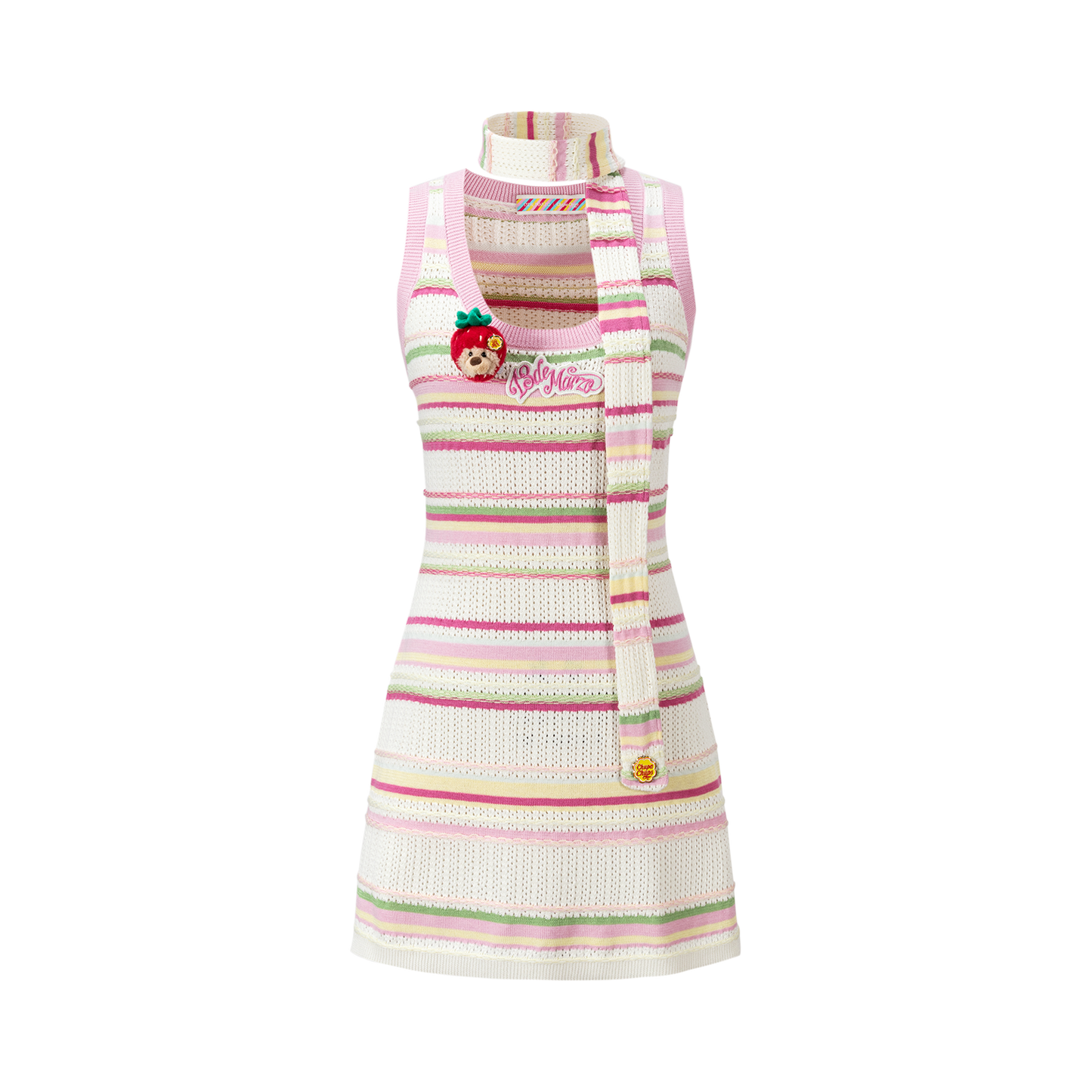 13DE MARZO x Chupa Chups Lollipop Striped Knit Dress