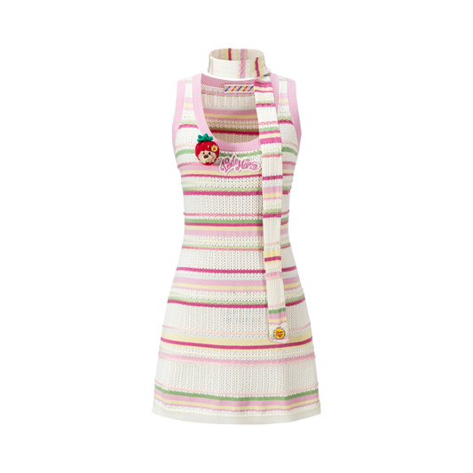 13DE MARZO x Chupa Chups Lollipop Striped Knit Dress