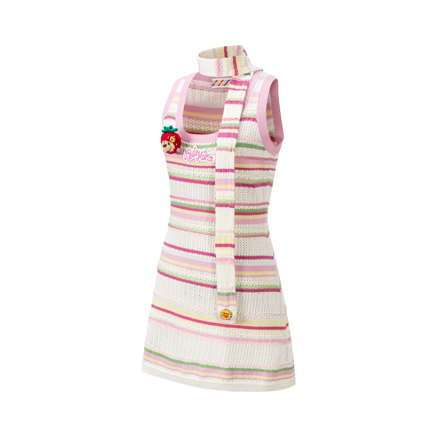 13DE MARZO x Chupa Chups Lollipop Striped Knit Dress